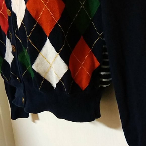 Rare Tommy Hilfiger Vintage Argyle Cardigan Sz M - Picture 3 of 7